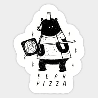 bear pizza Sticker